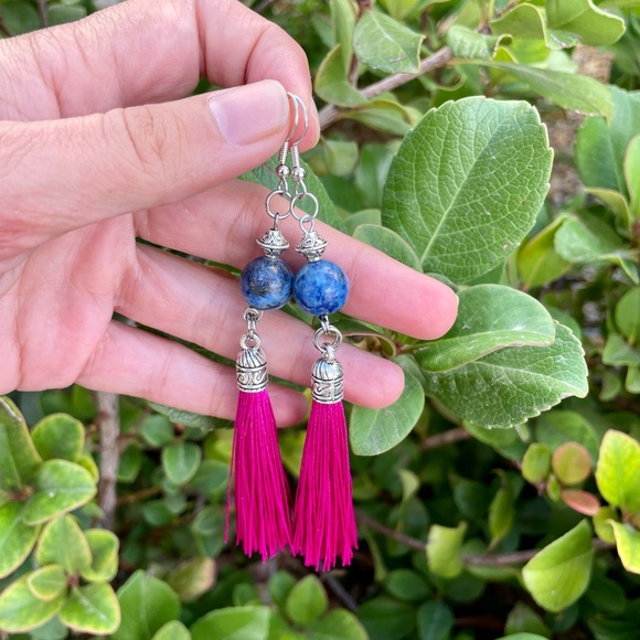 Lapis lazuli earrings - Picture 3 of 6